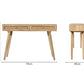 Manhattan 2 Draw Cane & Wood Console Table in Natural