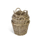 Set of 5 Rattan Log Baskets