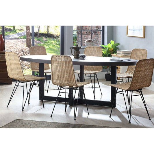 Porto Rattan Dining Chair - Natural or Black