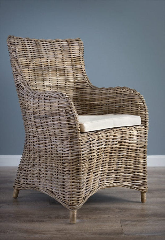 Donna Natural Wicker Rattan Garden Armchair