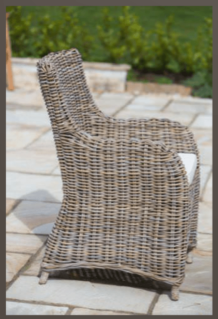 Donna Natural Wicker Rattan Garden Armchair