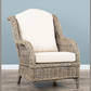 Jumo Natural Wicker Armchairs and Footstool Set