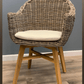 Kubu Scandi Natural Wicker Rattan Dining Armchair