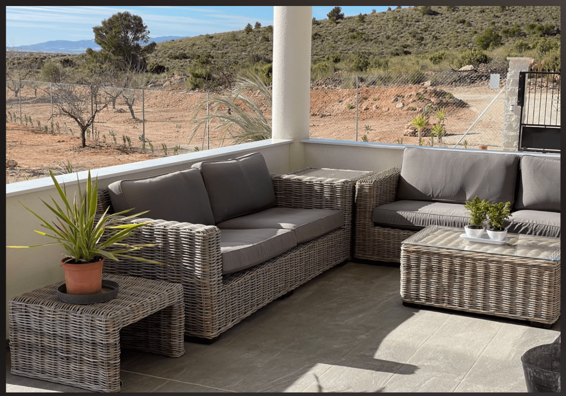 Java Natural Wicker Rattan 2 Seater Sofa