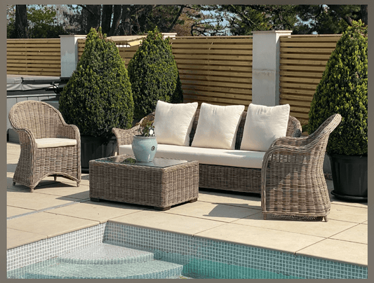 Riviera Natural Wicker Sofa Set