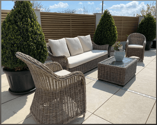 Riviera Natural Wicker Sofa Set