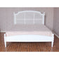 Clarissa Rattan Bed with Low Footboard - Wax Finish / White Paint