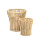 Set of 2 Natural Rattan Plant Baskets