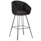 Black Rattan Porto Bar Stool Chair