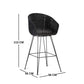 Black Rattan Porto Bar Stool Chair