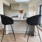 Black Rattan Porto Bar Stool Chair