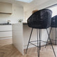 Black Rattan Porto Bar Stool Chair