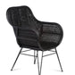 Black Porto Rattan Occasional Chair