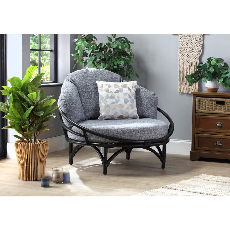 Rattan Black Snug Cuddle Chair