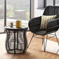 Black Porto Rattan Occasional Chair