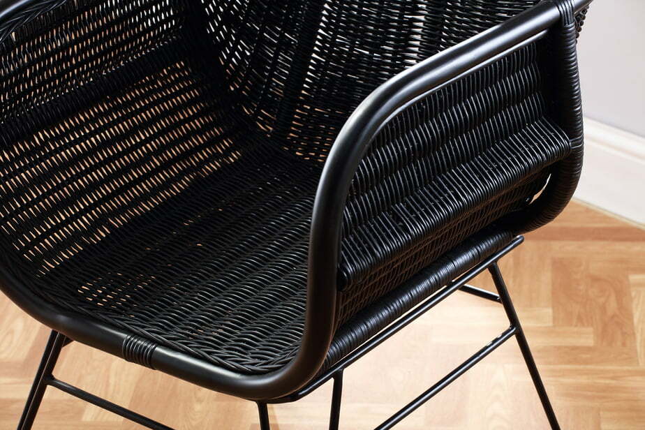 Black Porto Rattan Occasional Chair