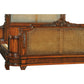 Antoinette French Rattan Bed Frame - Mahogany