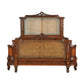 Antoinette French Rattan Bed Frame - Mahogany