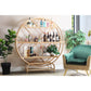 Natural Rattan Etagere, Round Standing 3 tier Bookcase