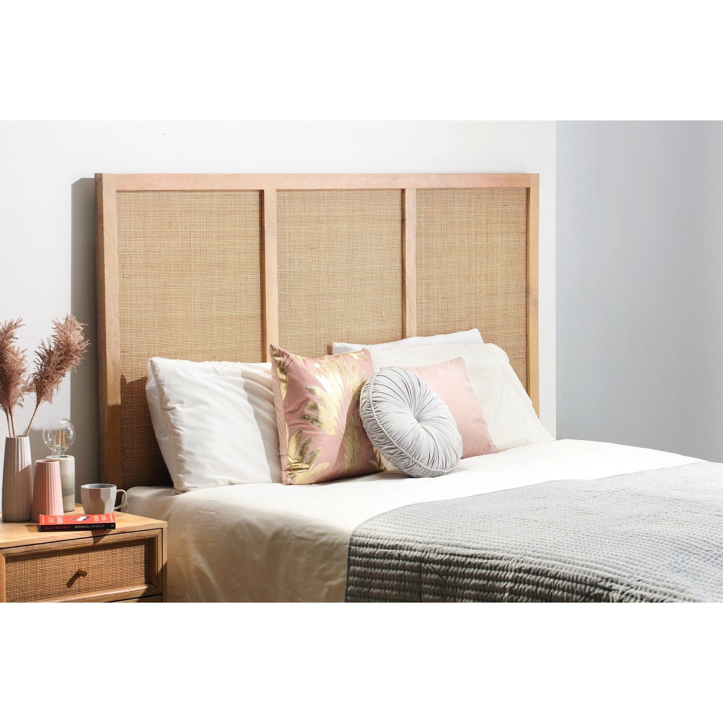 Venice Rattan & Wood Headboard in Natural