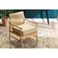 Borneo Natural Wicker Chair with Boucle Latte Cushion