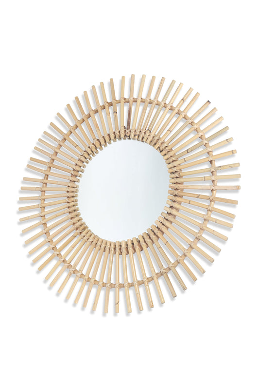 Natural Starburst Rattan Mirror