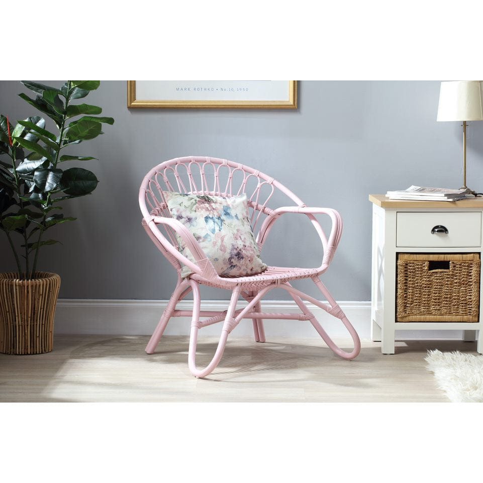 Nordic Rattan Chair - Blue or Pink