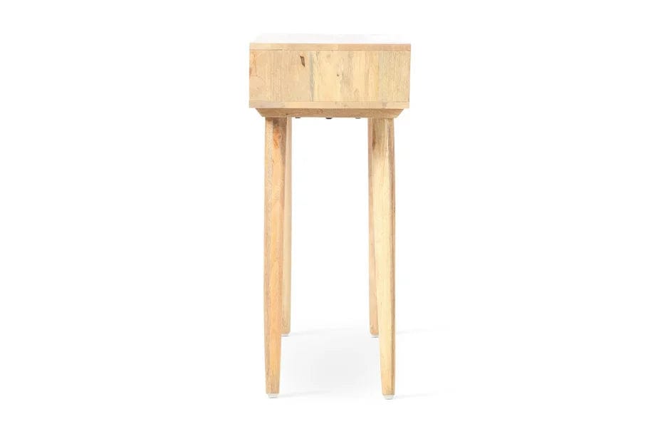 Manhattan 2 Draw Cane & Wood Console Table in Natural