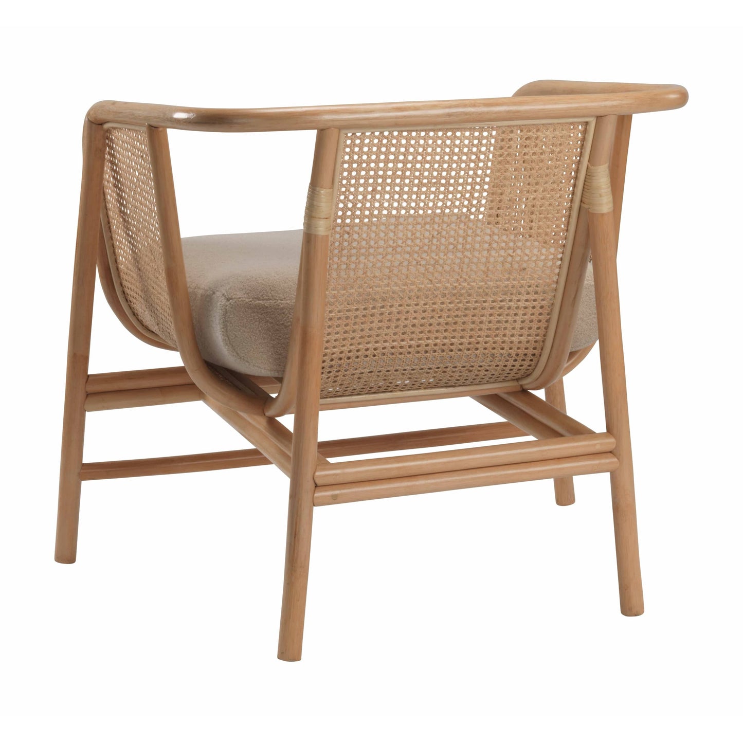 Seoul Natural Rattan Cane Armchair in Latte