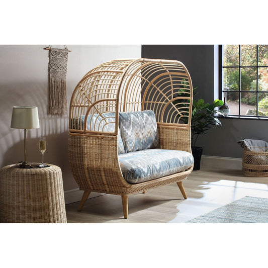 Natural Rattan Cocoon Sofa – Alpine Cushion