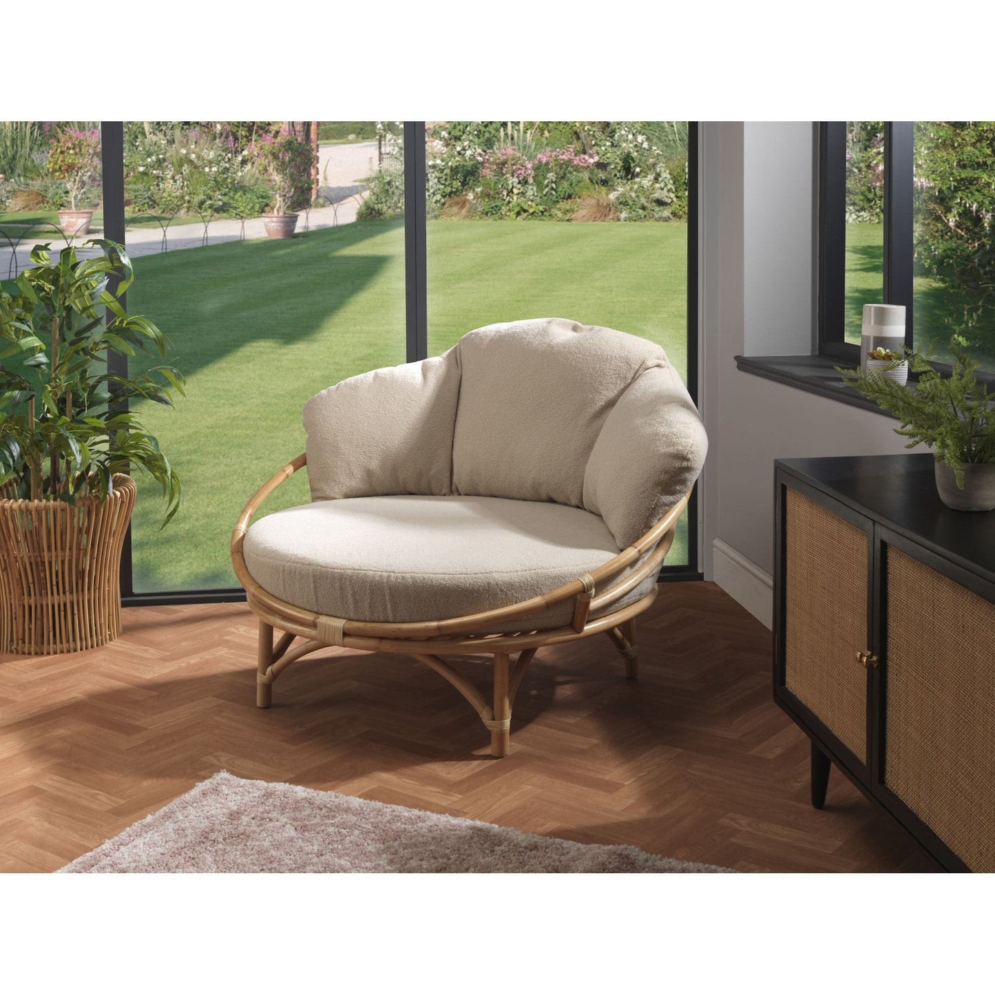 Rattan Natural Snug Cuddle Chair