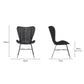 Black Rattan Porto Wing Dining Chair