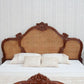 French Arch Rattan Bed Frame - Mahogony