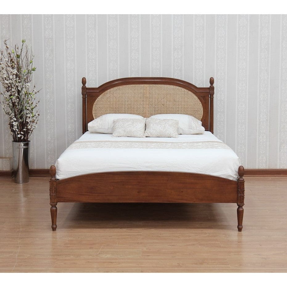 Josephine French Rattan Bed Frame - Wax