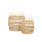 Set of 2 Natural Rattan Storage Baskets