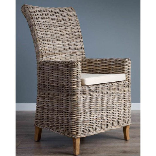 Latifa Natural Wicker Armchair Dining Chair