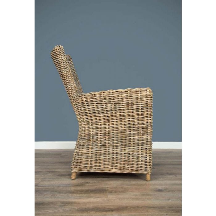 Vincent Natural Wicker Rattan Garden Armchair