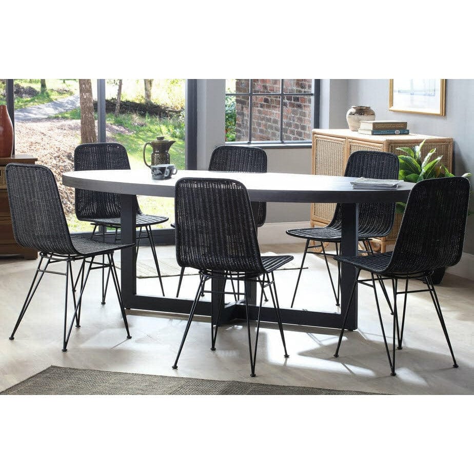 Porto Rattan Dining Chair - Natural or Black