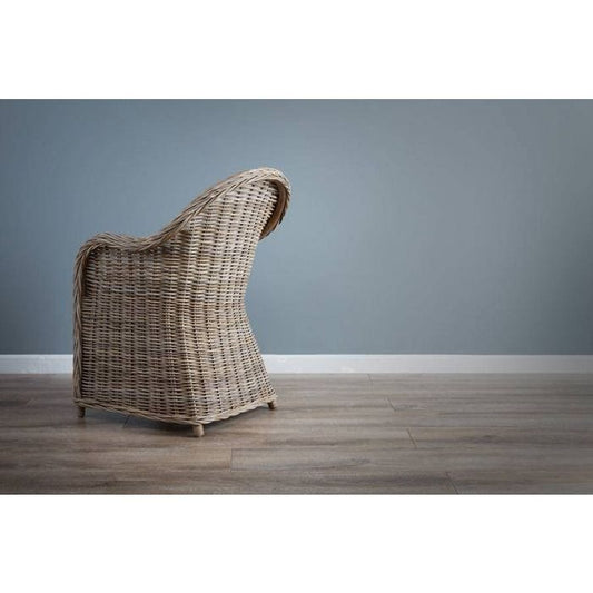 Riviera Natural Wicker Rattan Garden Armchair