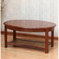 Hemingway Oval Coffee Table with Rattan Base