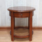 Hemingway Round Side Table with Rattan Base