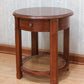 Hemingway Round Side Table with Rattan Base